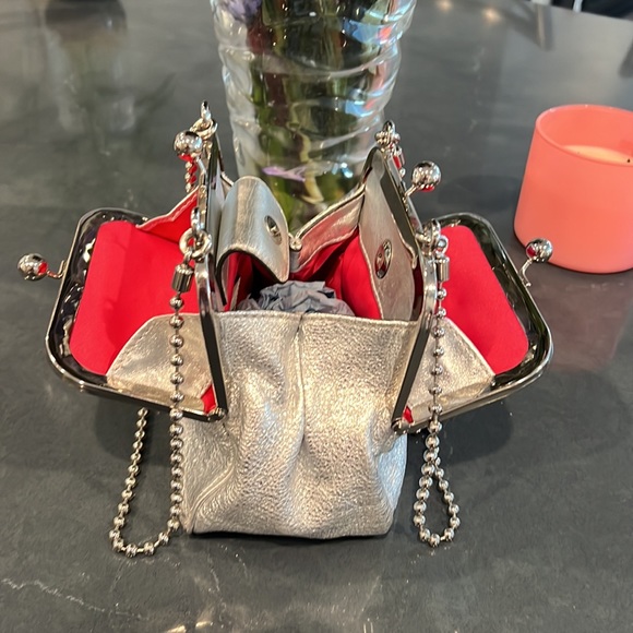 EUC Coach Ball Chain Kiss Lock Evening Bag - Picture 12 of 16